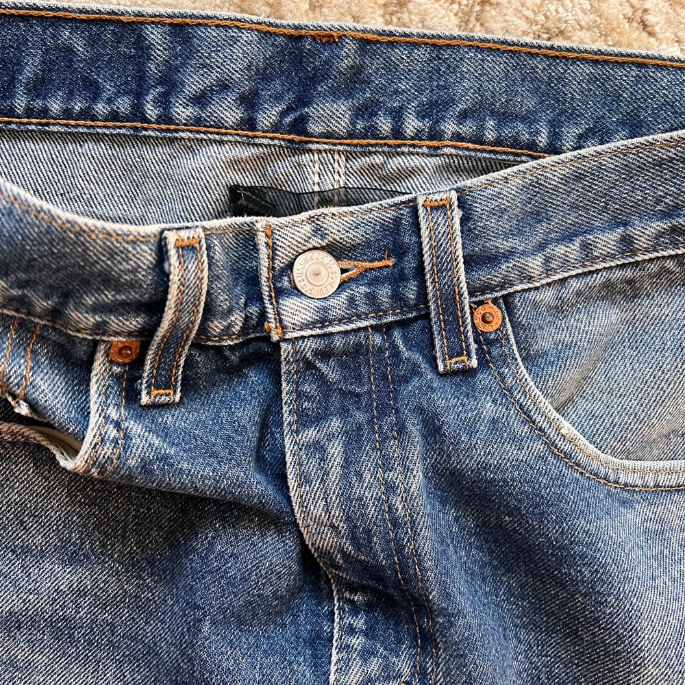Reformation jeans, fantastic wide leg, cropped Levi’s.